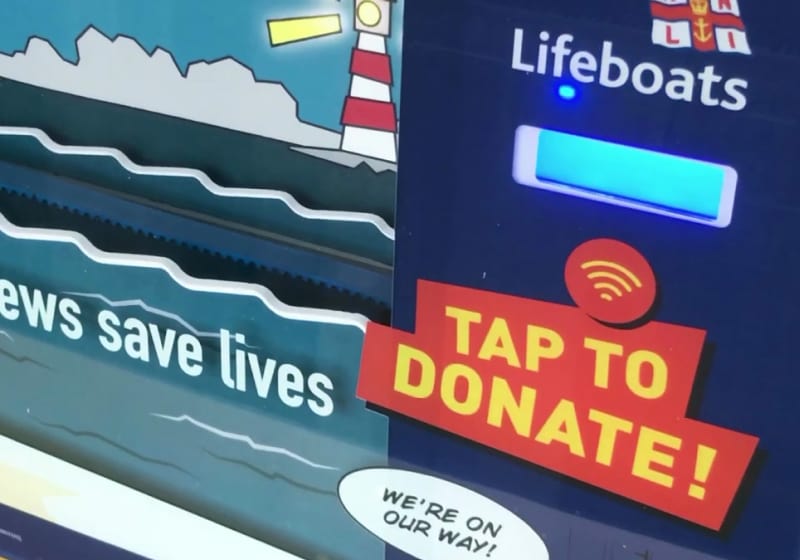 Photo of the RNLI charity donation box